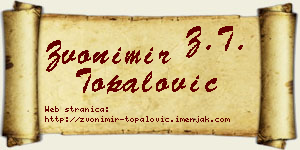 Zvonimir Topalović vizit kartica